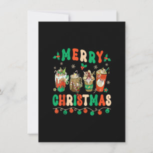 Invitación Navidades hippie café café café invierno Feliz Nav