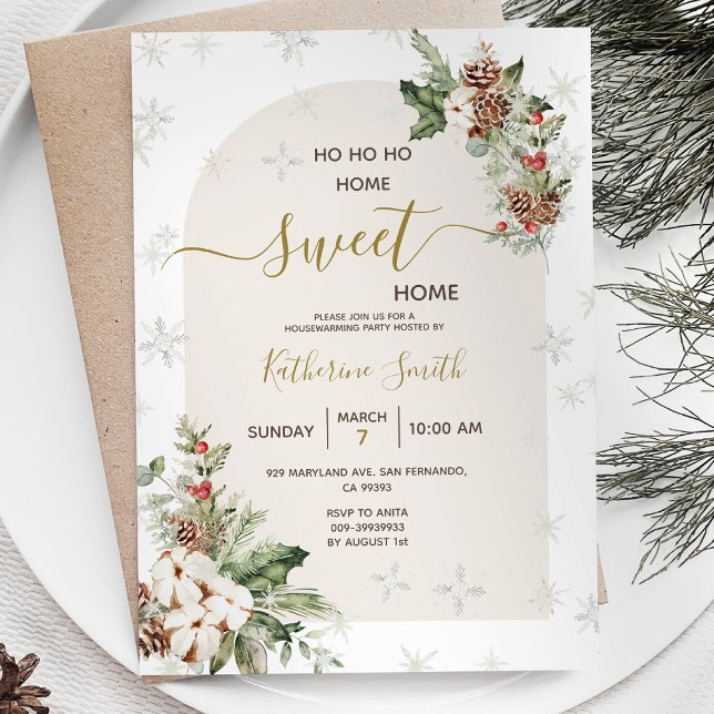 Invitación Navidades Hogar Fiesta Calentador de Hogar Dulce H (Subido por el creador)