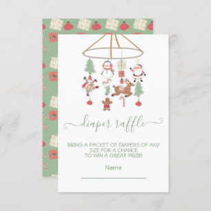 Invitación Navidades Holiday Mobile Diaper Raffle