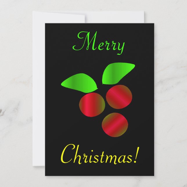 Invitación Navidades Holly (Anverso)