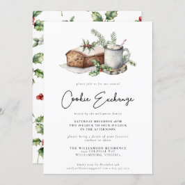 Invitación Navidades Holly Berries Fiesta de intercambio de c