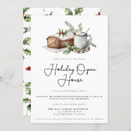 Invitación Navidades Holly Berry Holiday Open House