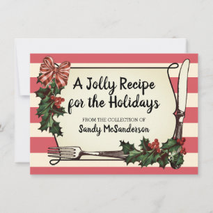Invitación Navidades holly horneando la receta
