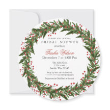 Navidades Holly Wreath Winter Bridal Shower