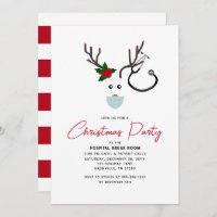 Navidades hospitalarios Fiesta reno rojo