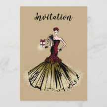 Navidades Ilustracion de moda con paquete