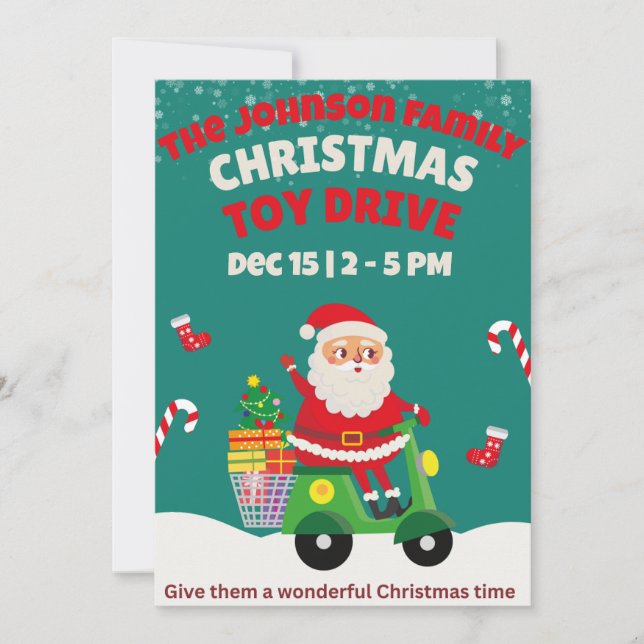 Invitación Navidades impulsan familia o caridad corporativa (Anverso)