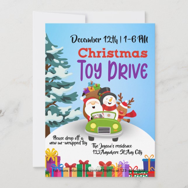 Invitación Navidades impulsan familia o caridad corporativa (Anverso)