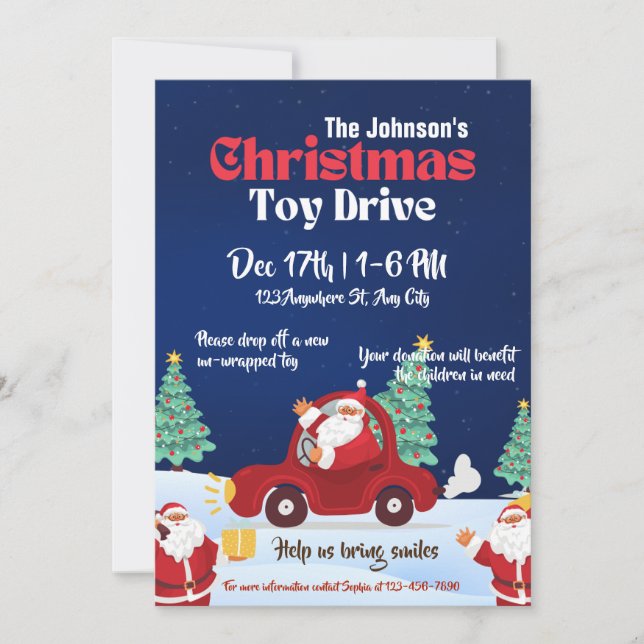 Invitación Navidades impulsan familia o caridad corporativa (Anverso)