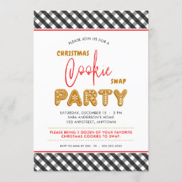 Invitación Navidades Intercambio de cookies Fiestas Navidades