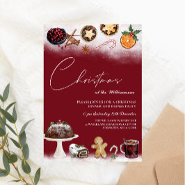 Invitación Navidades invitados a cenar