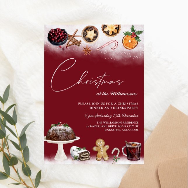 Invitación Navidades invitados a cenar (Subido por el creador)
