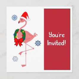 Invitación Navidades invitan a flamenco en Santa Hat