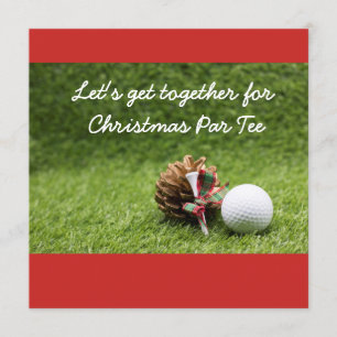 Invitación Navidades invitan a golfista