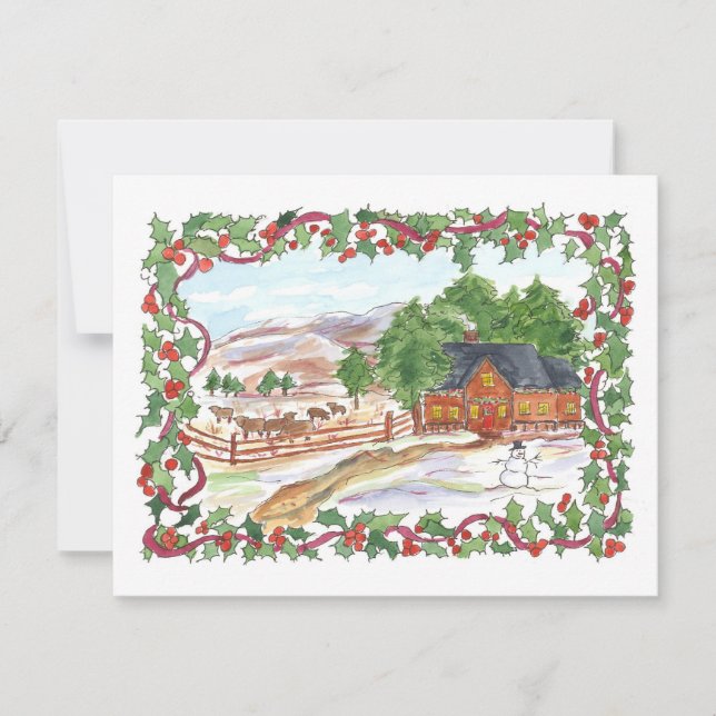 Invitación Navidades invitan a la casa victoriana (Anverso)