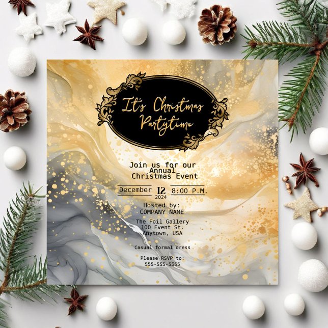 Invitación Navidades invitan formalmente en tiempo de fiesta (Subido por el creador)