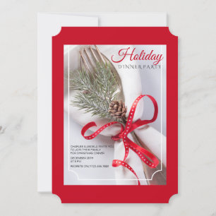 Invitación Navidades invitando a la cena