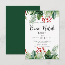 Invitación Navidades italianos Buon Natale Fiesta