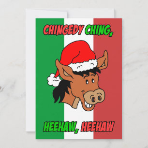 Invitación Navidades italianos Navidades del burro