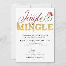 Invitación Navidades Jingle Mingle Fiesta navideña