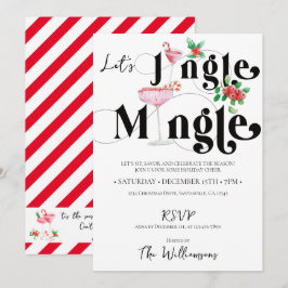 Invitación Navidades Jingle Mingle Fiesta navideña