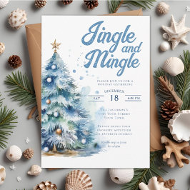 Invitación Navidades jingle y Fiesta de cena navideña