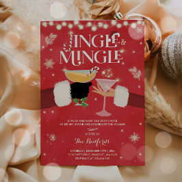 Invitación Navidades Jingle Y Mingle Fiesta De Cócteles