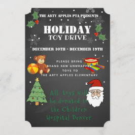 Invitación Navidades juguetean para conducir la recaudación d