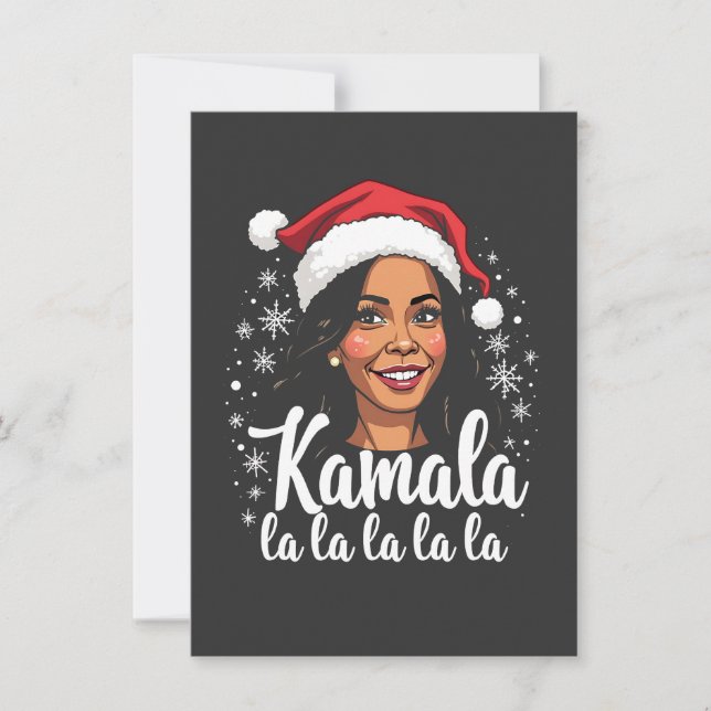 Invitación Navidades Kamala La La Kamala Harris Santa (Anverso)