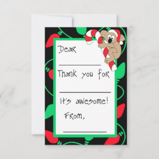 Invitación Navidades Koala Fill-in-the-Blank Gracias