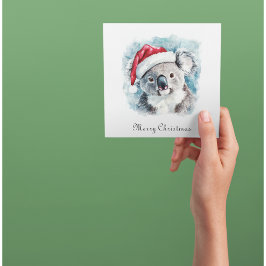 Invitación Navidades Koala, Pegatina de personalizable Square