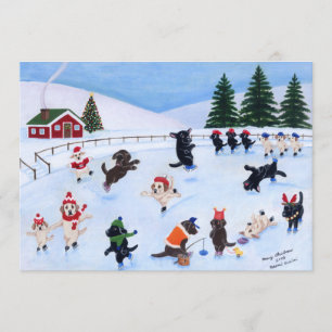 Invitación Navidades Labrador Fun Painting