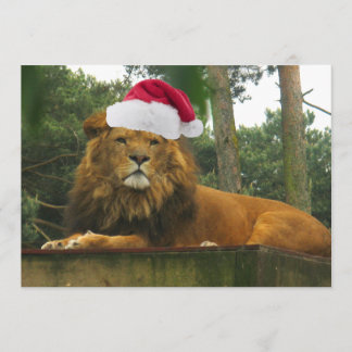Invitación Navidades León vistiendo Santa Hat