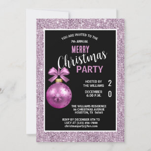 Invitación Navidades Lilac decorativos