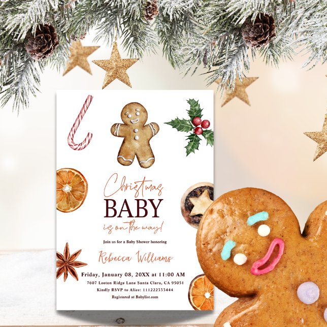 Invitación Navidades Little Gingerbread Baby Shower (Subido por el creador)