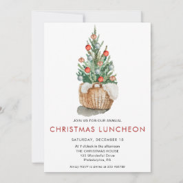 Invitación Navidades Luncheon Pine Tree Holiday
