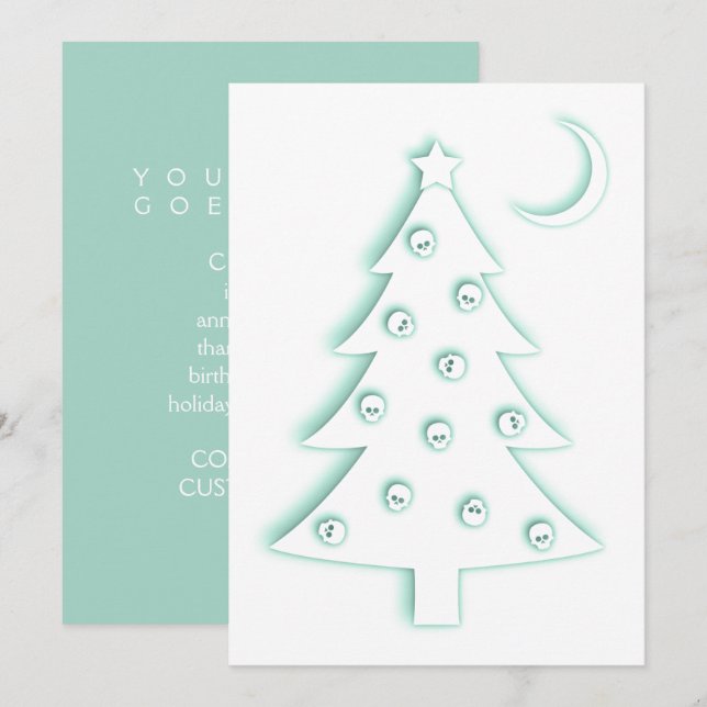 Invitación Navidades Macabre Tree (Anverso / Reverso)