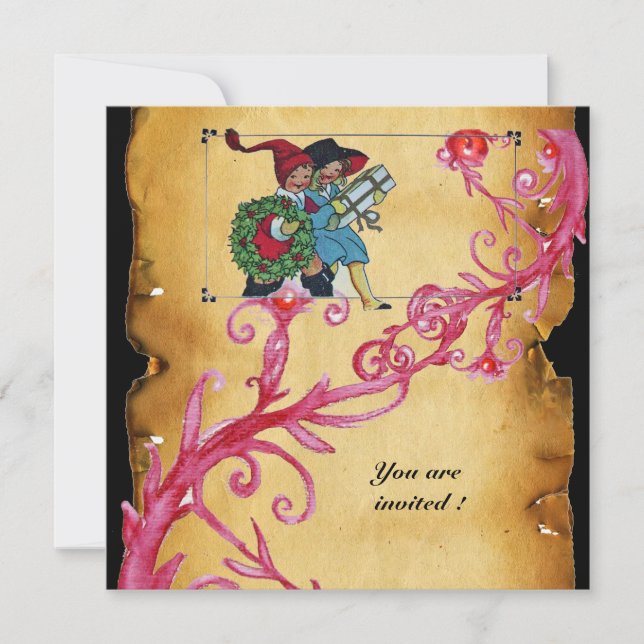 INVITACIÓN NAVIDADES MÁGICAS BERRÍAS CON NIÑOS Y REGALOS (Anverso)