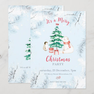 Invitación Navidades malcriados y blancos