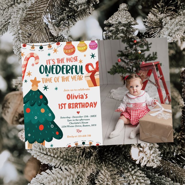 Invitación Navidades Maravillosa foto de la fiesta de cumplea (Subido por el creador)