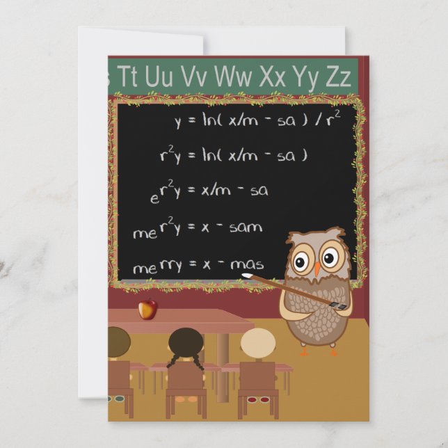 Invitación Navidades matemáticos deseosos (Anverso)