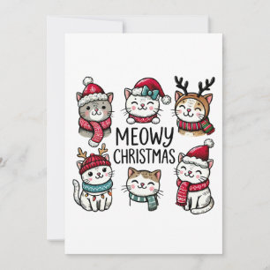 Invitación Navidades Meowy de Cat Lover