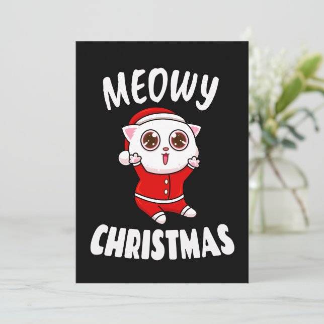 Invitación Navidades Meowy - Navidades 2022 (Anverso de pie)