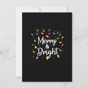 Invitación Navidades merry y brillantes iluminan a los hombre