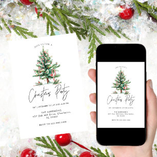 Invitación Navidades minimalistas Boho Holiday Cenas Navidade