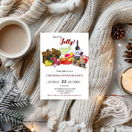 Invitación Navidades Minimalistas modernos fiesta de cócteles