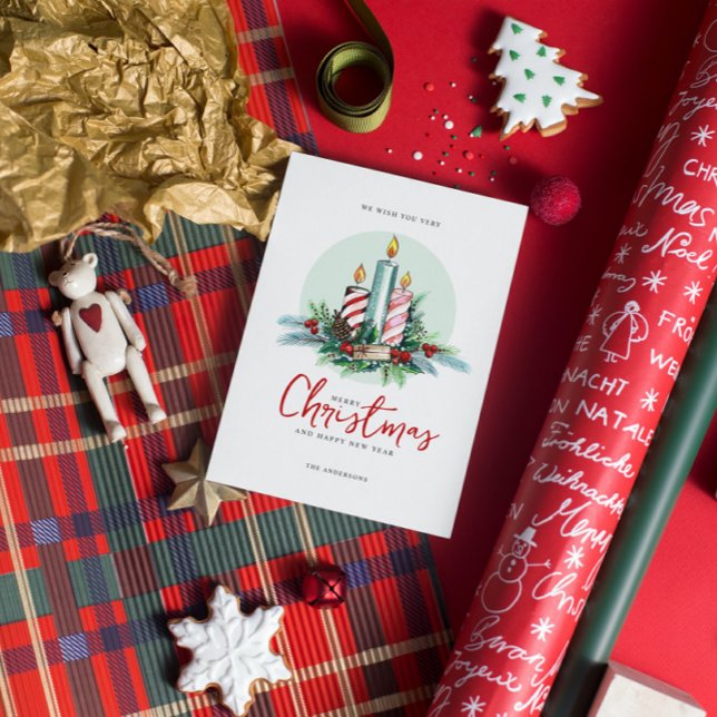 Invitación Navidades minimalistas vándalos Floral Bouquet (Subido por el creador)