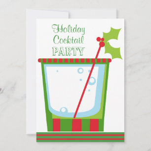 Invitación Navidades Mistletoe Cocktail Fiesta
