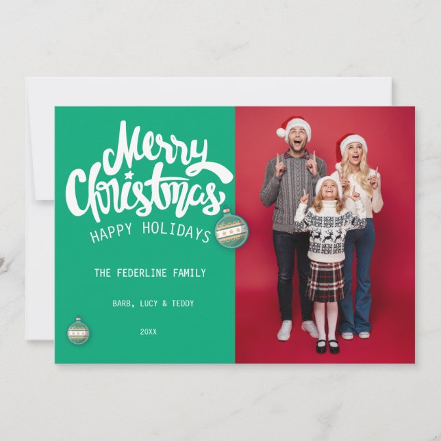 Invitación Navidades modernos (Anverso)