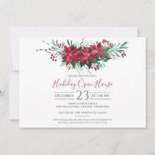 Invitación Navidades modernos abren la floral de la casa